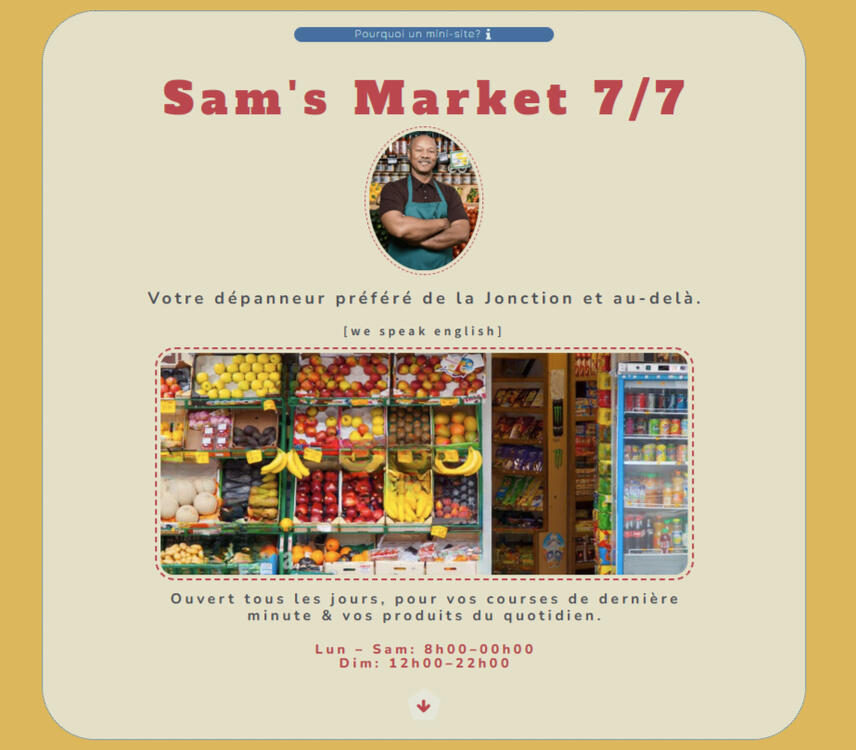 Sam&#39;s Market: épicerie-dépanneur de quartier